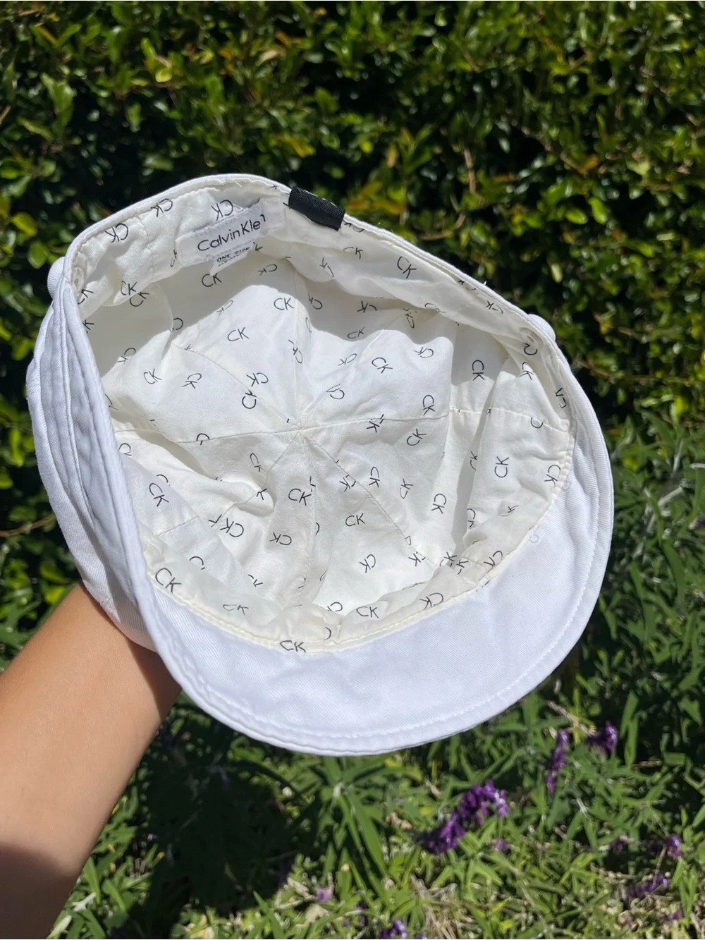Calvin Klein CK Y2K Newsboy White Cotton Hat Cap 2000s